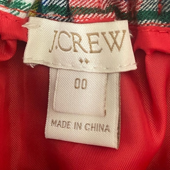 J. Crew Factory Wool Blend Classic Christmas Winter Holiday Plaid Print Size 00 - Picture 4 of 7